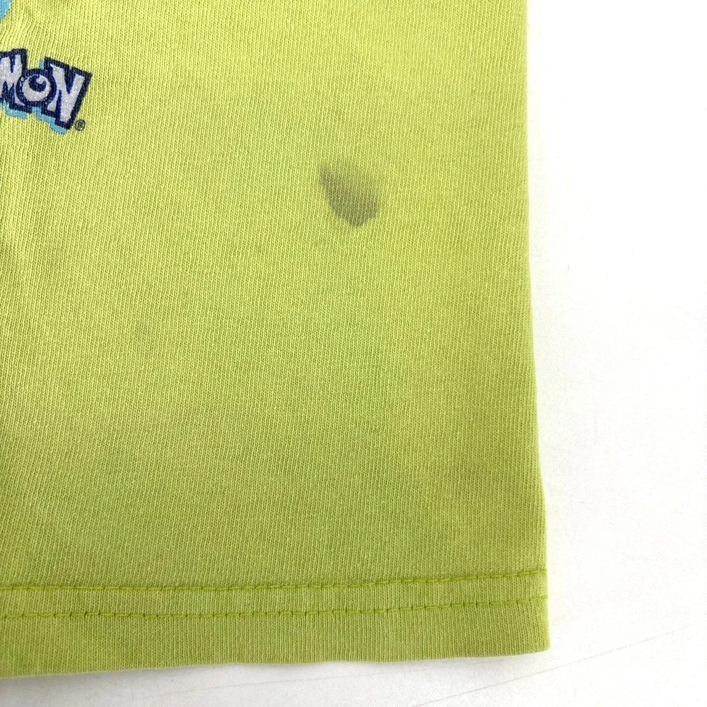 Vintage Y2K Pokemon T-Shirt Youth M Gotta Catch Em All Nintendo Pikachu Green 90